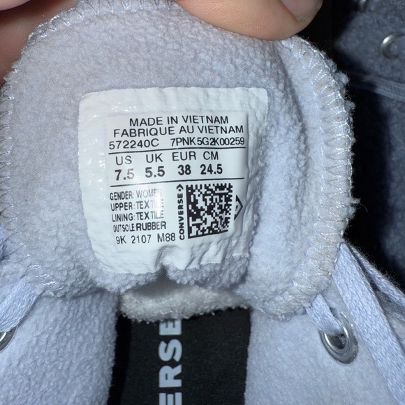 Converse Women's Sneakers in Light Blue and White - Picture 9 of 10